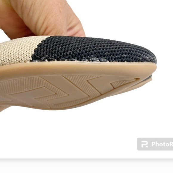 Knit beige with black pointed toe flats size 8.5 new without tags 1/2” heel - Picture 6 of 8